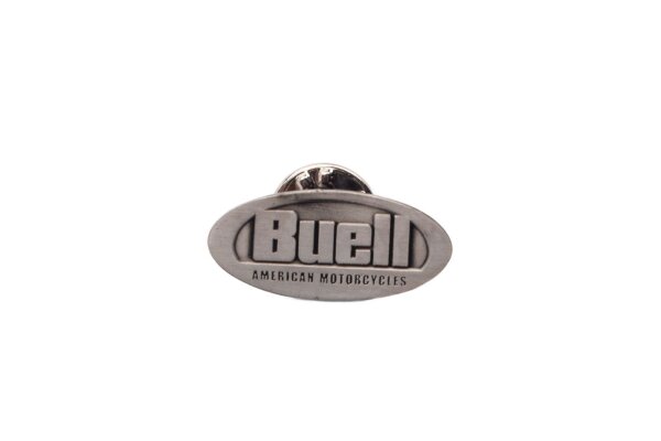 Nål med märke, kavajnål, svart silverlogotyp, emblem Buell universell