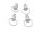 Verkleidungsschnellverschluss D-Ring Set links BMW R 1200 GS K25 0307 R12 04-07