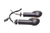Par de intermitentes delanteros, negro/naranja, H1 12V...
