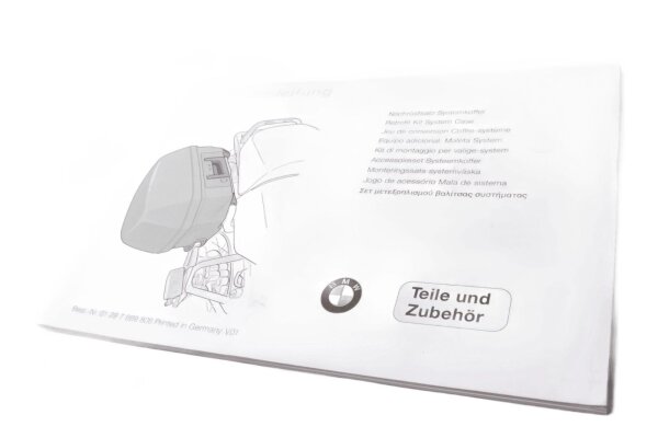 Monteringsvejledning til systemkabinet-eftermonteringssæt, manual BMW R 1150 GS R21 0415 99-04
