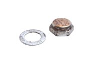 Dado del ponte della forcella in basso con rondella, forcella di sterzo Suzuki GSX 1100 G GV74A 91-96