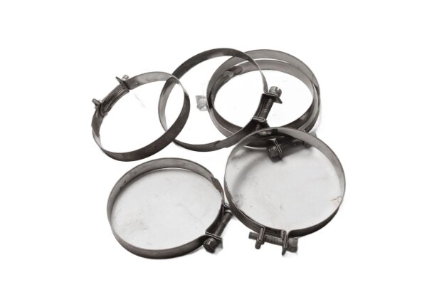 Hose clamp set, retaining clamps, exhaust clamps BMW R 1150 GS R21 0415 99-04