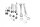 Frame mounting kit, screws, spacers Suzuki GSF 1200 Bandit WVA9 01-05