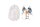 Achterste linker richtingaanwijzer, transparant lensinzetstuk, lampfitting BMW R 1150 GS R21 0415 99-04