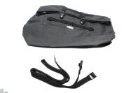 Bolsa de equipaje impermeable con cierre enrollable, correa de transporte y funda lateral. KTM universell