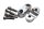Handlebar clamps, fork bridge clamps with BMW R 1200 CL 0442 K30 259C 03-05