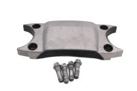 Handlebar clamp, fork bridge, fork mount cover with...