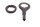 front left fork wrench, fork tube nut, locknut BMW R 80 247 84-93