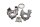 Tornillos de la carcasa del rotor de la unidad de bomba de aceite para BMW R 1200 GS K25 0307 R12 04-07