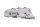 Bagerste øvre bagagebærerplade, sølv BMW R 1200 GS K25 0307 R12 04-07