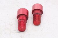Lenkergewicht Satz Abdeckung rot Racing Design schwarz Yamaha YZF R6 RJ09 05-06