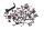 Screw set for fairing/frame, screws, nuts Yamaha YZF R6 RJ09 05-06
