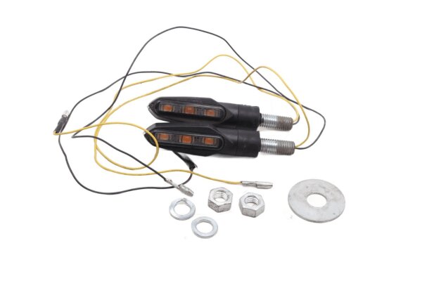LED indicators front left right pair black universal Yamaha YZF R6 RJ09 05-06
