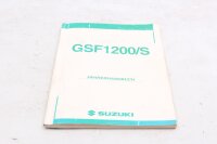 Gebruikershandleiding, instructiehandleiding Suzuki GSF 1200 S Bandit WVA9/S 01-05