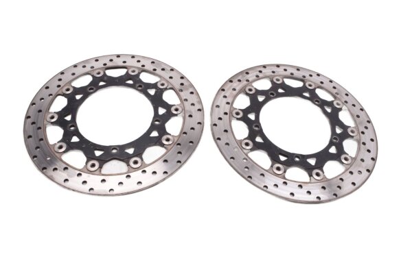 Bremsscheiben vorne gelocht Satz Bremse Scheiben 4,5mm Yamaha YZF R6 RJ09 05-06