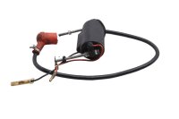 Bobine, ontstekingskabel (links), elektrisch systeem, ontsteking Moto Guzzi V 35 Imola II PC 83-87