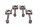 Ensemble bielle, vilebrequin, liaison piston, quatre cylindres Yamaha YZF R6 RJ09 05-06