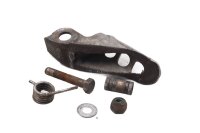 Front right footrest with bracket, screw, and spring...
