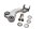 Voetsteunbeugel links voor, voetsteunmontage Gilera Nordwest 600 600FB 91-93