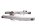 Forcellone, supporto ruota posteriore, supporto cuscinetto, staffa Honda FMX 650 Funmoto 07-07