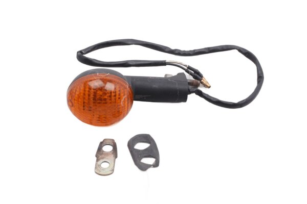 Front left turn signal, round, orange, black housing Gilera Nordwest 600 600FB 91-93