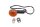 Front left turn signal, round, orange, black housing Gilera Nordwest 600 600FB 91-93