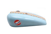 Réservoir de carburant, réservoir dessence, décor peint en bleu Moto Guzzi V 35 Imola II PC 83-87