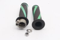 Manopole per manubrio, manopola dellacceleratore, coppia, verde/nero Kawasaki ZX-7R ZX750N 96-99