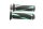 Manopole per manubrio, manopola dellacceleratore, coppia, verde/nero Kawasaki ZX-7R ZX750N 96-99