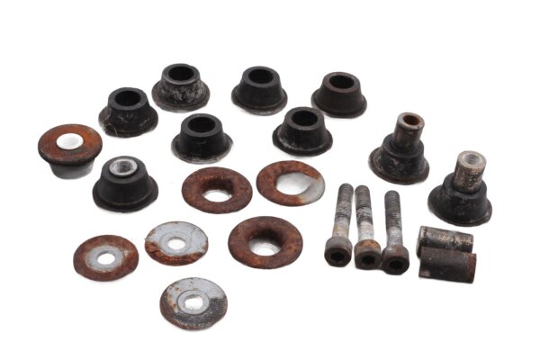 Footrest bracket, support plate, screw set, left BMW K 100 RS K100RS 83-89