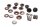 Footrest bracket, support plate, screw set, left BMW K 100 RS K100RS 83-89