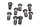 Banjo bolts, front brake line set BMW R 1200 R R1ST K27 0378 07-10