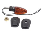 Clignotant avant droit, aspect carbone, teinté orange, court Kawasaki ZX-7R ZX750N 96-99