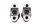 Handlebar clamp, handlebar holder, pair of clamping blocks Suzuki GSF 1200 Bandit WVA9 01-05