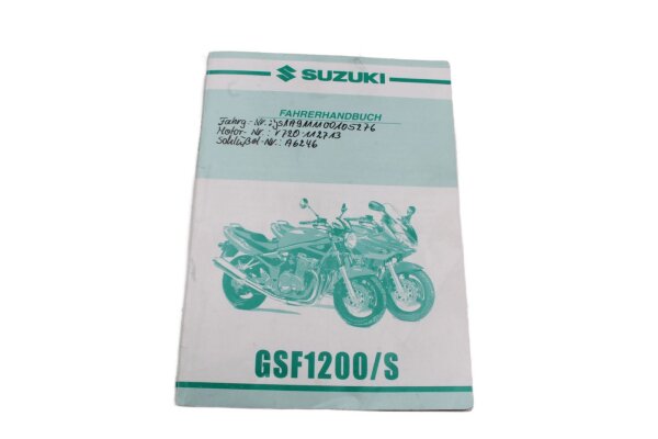 Fahrerhandbuch Bedienungsanleitung Suzuki GSF 1200 Bandit WVA9 01-05