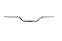 Steel handlebars with risers, knurled, chrome Suzuki GSF...