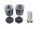 Handlebar weight set vibration compensation racing Suzuki GSF 1200 Bandit WVA9 01-05