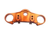 Upper fork bridge, steering head clamp, orange KTM 1290...