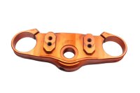 Upper fork bridge, steering head clamp, orange KTM 1290...
