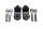 Handlebar clamp, upper fork bridge, clamping blocks BMW R 1200 GS K25 0307 R12 04-07