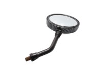 Left rearview mirror, round, carbon look, mirror arm...