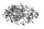 Screw set for mounting the trim and frame BMW R 1200 GS K25 0307 R12 04-07