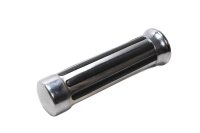 Rubber handlebar grip, chrome, front left, ribbed Honda...
