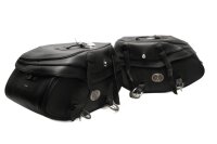Leather saddlebags with lock and key Harley Davidson...