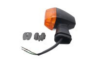 Front left turn signal, orange housing, turn signal lens...