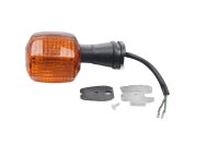Front left turn signal, orange housing, turn signal lens...