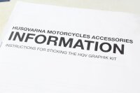 Dekor Aufkleber Set Grafik Kit Verkleidung Sticker Husqvarna universell