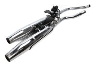 Dual exhaust system chrome complete manifold Harley...