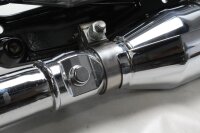 Dual exhaust system chrome complete manifold Harley Davidson universell