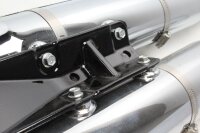 Dual exhaust system chrome complete manifold Harley Davidson universell